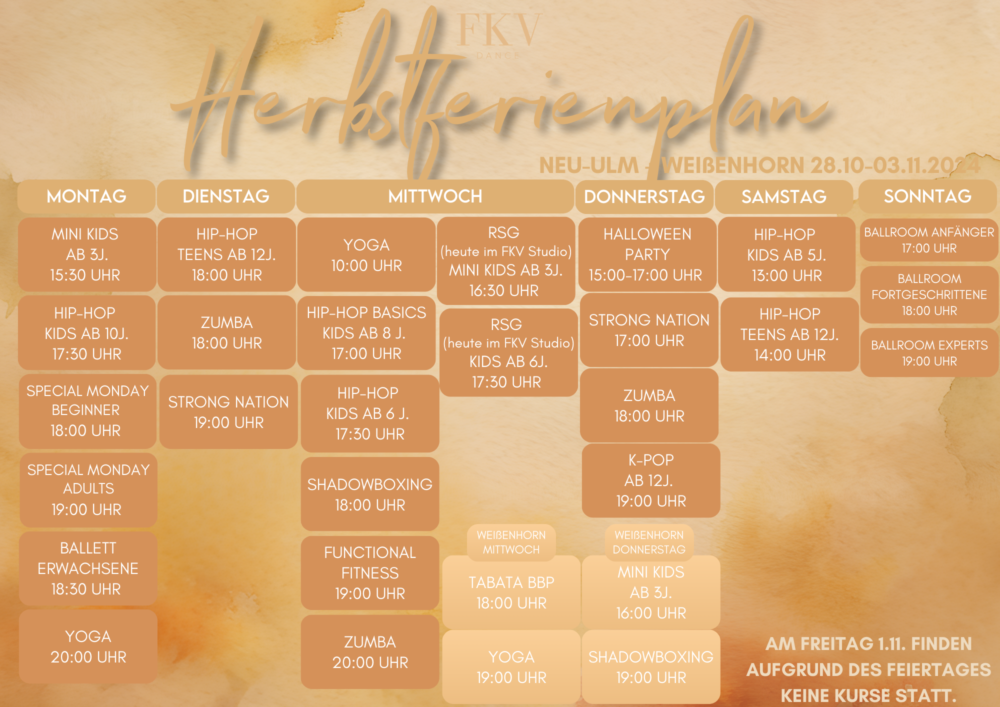 Herbstferienplan 28.10.-03.11. 2024